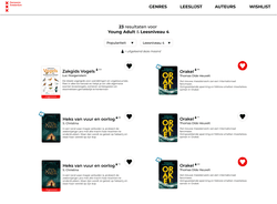 Library results screen